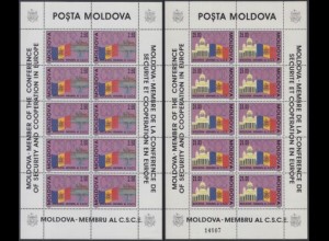 Moldawien Mi.Nr. Klbg.41-42 Beitritt Moldawiens zur KSZE (2 Bögen)