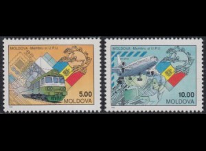 Moldawien Mi.Nr. 44-45 Beitritt Moldawiens zum Weltpostverein (2 Werte)