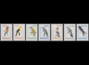 Moldawien Mi.Nr. 56-62 Freim. Vögel (7 Werte)