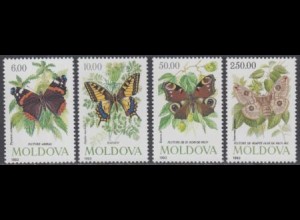 Moldawien Mi.Nr. 77-80 Schmetterlinge (4 Werte)