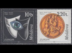 Moldawien Mi.Nr. 275-76 Europa 98, Nationale Feste und Feiertage (2 Werte)