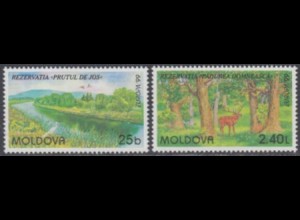 Moldawien Mi.Nr. 305-06 Europa 99, Natur-+ Nationalparks (2 Werte)