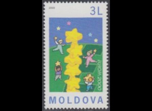 Moldawien Mi.Nr. 363 Europa 00, Kinder bauen Sternenturm (3)