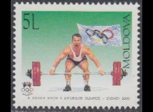 Moldawien Mi.Nr. 372 Olympia 2000 Sydney, Gewichtheben (5)