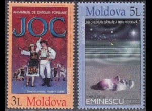Moldawien Mi.Nr. 463-64 Europa 03, Plakatkunst (2 Werte)