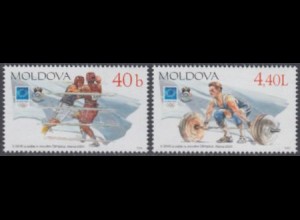 Moldawien Mi.Nr. 495-96 Olympia 2004 Athen, Boxen und Gewichtheben (2 Werte)