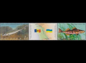 Moldawien Mi.Nr. Zdr.595-96 Schutz der Dnjestr-Fauna, Fische