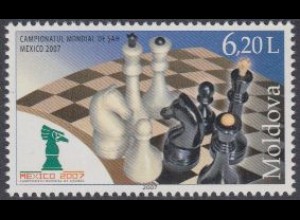 Moldawien Mi.Nr. 601 Schach-WM Mexiko, Schachspiel (6,20)