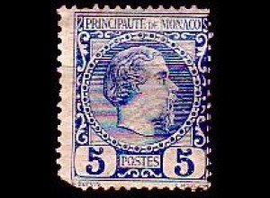 Monaco Mi.Nr. 3 Freim. Fürst Charles III (5 c)