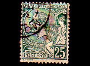 Monaco Mi.Nr. 16 Freim. Fürst Albert I, grün (25 c)