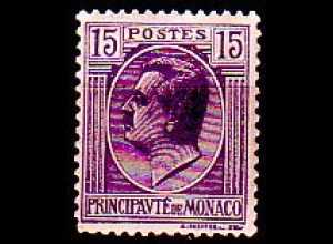 Monaco Mi.Nr. 79 Freim. Fürst Louis II (15 c)