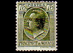 Monaco Mi.Nr. 90 Freim. Fürst Louis II (75 c)