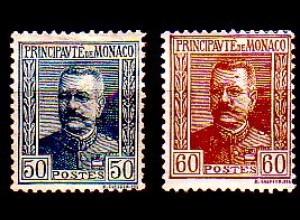 Monaco Mi.Nr. 104-05 Freim. Fürst Louis II (2 Werte)