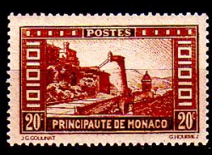 Monaco Mi.Nr. 121 Freim. Rampe Major und Oreillon-Turm (20 c)