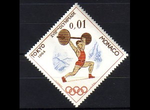 Monaco Mi.Nr. 784 Olympische Spiele Tokio, Gewichtheber (0,01)
