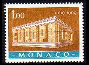 Monaco Mi.Nr. 931 Europa 69, EUROPA und CEPT in Tempelform (1,00)