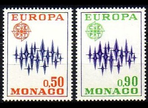 Monaco Mi.Nr. 1038-39 Europa 72, Sterne (2 Werte)