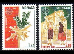 Monaco Mi.Nr. 1473-74 Europa 81, Folklore (2 Werte)