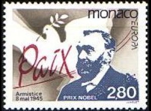 Monaco Mi.Nr. 2230 Europa 1995, Alfred Nobel, Chemiker; Friedenstaube (2,80)