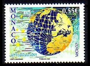Monaco Mi.Nr. 2800 Europa 2006, Integration, Weltkugel (0,55)