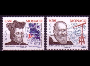 Monaco Mi.Nr. 2939-40 Europa 09, Astronomie (2 Werte)