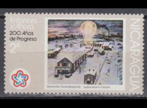 Nicaragua Mi.Nr. 1933 200 J. USA-Unabhängigkeit, Glühlampe, Edison-Labor (2)