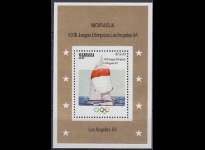 Nicaragua Mi.Nr. Block 147 Olympische Sommerspiele Los Angeles 1984, Segeln 