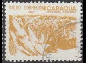 Nicaragua Mi.Nr. 2456 Freim. Landwirtschaftsreform, Bananen, Plantage (10,00)