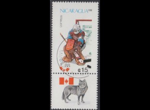Nicaragua Mi.Nr. 2845 Olympia 1988 Calgary, Eishockey (15)