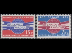 Niederl.Antillen Mi.Nr. 86-87 50J. Rundfunk- + Telegraphen-Verwaltung (2 Werte)