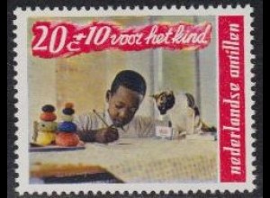 Niederl.Antillen Mi.Nr. 196 Jugendwohlfahrt, Junge mit Katze (20+10)
