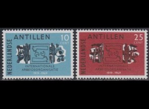 Niederl.Antillen Mi.Nr. 208-09 50Jahre Int. Arbeitsorganisation IAO (2 Werte)
