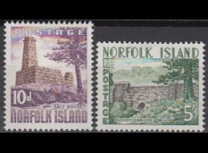 Norfolk-Insel Mi.Nr. 42-43 Freim. Ansichten (2 Werte)