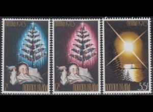 Norfolk-Insel Mi.Nr. 133-35 Weihnachten, Weihnachtsbaum, Emily-Bay (3 Werte)