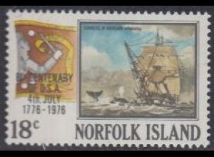 Norfolk-Insel Mi.Nr. 177 200J.USA-Unabhängigkeit, Walfangschiff (18)