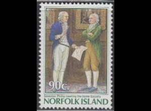 Norfolk-Insel Mi.Nr. 395I Gouverneur Phillip mit Innenminister "Society" (90)
