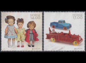 Norwegen Mi.Nr. 1884-85 Europa 15, Hist.Spielzeug, Puppen, Gummiautos (2 Werte)