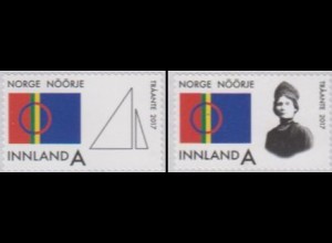 Norwegen MiNr. 1929-30 Länderübergreifende Konferenz der Samen (2 Werte)