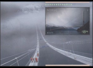 Norwegen MiNr. Block 50 Europa 18, Brücken, Hardangerbrücke