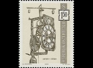Österreich Mi.Nr. 1328 Alte Uhren Uhr von 1450-1550 (1,50)