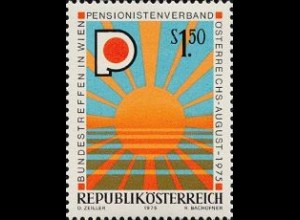 Österreich Mi.Nr. 1490 Pensionistenverband, Sonne + Emblem (1,50)