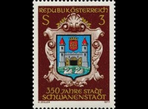 Österreich Mi.Nr. 1552 Stadt Schwanenstadt, Stadtwappen (3)