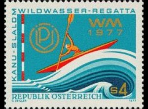 Österreich Mi.Nr. 1555 WM Wildwasser Kanuslalom, Einerkajak (4)