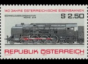 Österreich Mi.Nr. 1560 Öst. Eisenbahnen Schnellzug Schlepptenderlok (2,50)