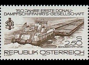 Österreich Mi.Nr. 1602 Schubschiff Linz (2,50)