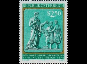 Österreich Mi.Nr. 1606 Gehörlosenbildung, ronzerelief (2,50)