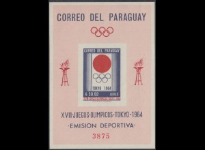 Paraguay Mi.Nr. Block 51 Olympia 1964 Tokio 