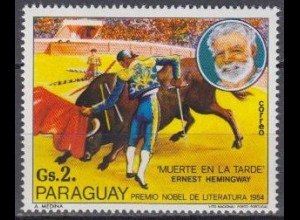 Paraguay Mi.Nr. 2963 Literatur-Nobelpreisträger, Ernest Hemingway (2)