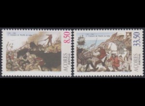 Portugal-Azoren Mi.Nr. 343-44 Schlacht von Salga (2 Werte)