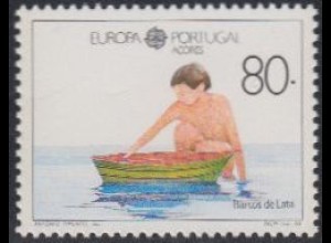 Portugal-Azoren Mi.Nr. 402 Europa 89, Kinderspiele, Junge spielt mit Boot (80)